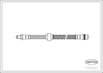 Тормозной шланг CORTECO 19034297 для CITROËN C2