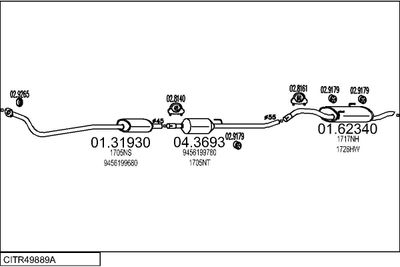 Układ wydechowy MTS CITR49889A015095