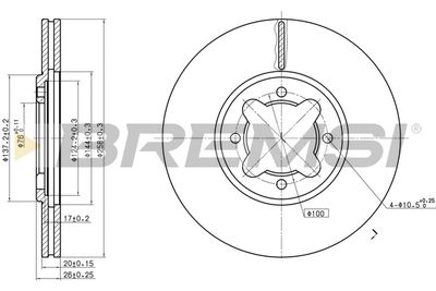 Тормозной диск BREMSI CD6410V для LOTUS EXCEL