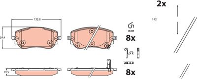 Brake Pad Set, disc brake GDB2551