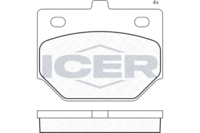 Комплект тормозных колодок, дисковый тормоз ICER 180312 для DAIHATSU CHARADE