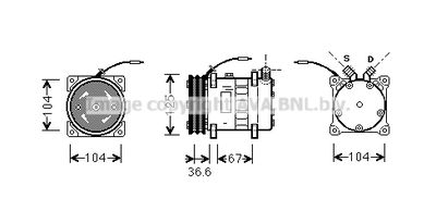 AVA QUALITY COOLING Compressor, airconditioning (UVAK070)