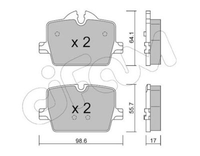 Stabdžių trinkelių rinkinys, diskinis stabdys