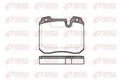 комплект спирачно феродо, дискови спирачки REMSA 0378.00
