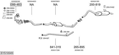 Układ wydechowy BOSAL SYS10549