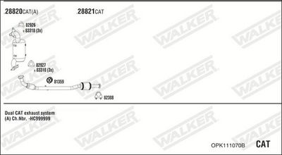Изпускателна система WALKER OPK111070B