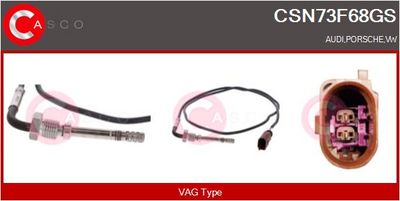 Čidlo, teplota výfukových plynů CASCO CSN73F68GS
