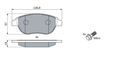 SET PLACUTE FRANA FRANA DISC BOSCH 0986494038 4