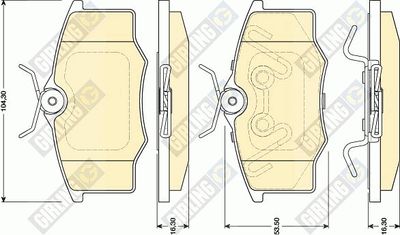 Комплект тормозных колодок, дисковый тормоз GIRLING 6117591 для VW GOL