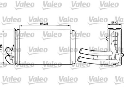 VALEO 812012 Радіатор пічки для AUDI (Ауди)