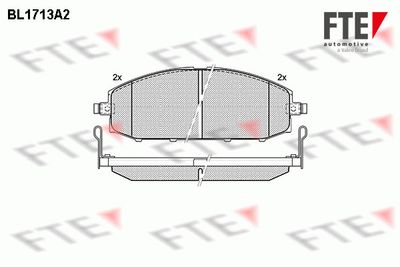 Комплект тормозных колодок, дисковый тормоз FTE BL1713A2 для NISSAN PATROL