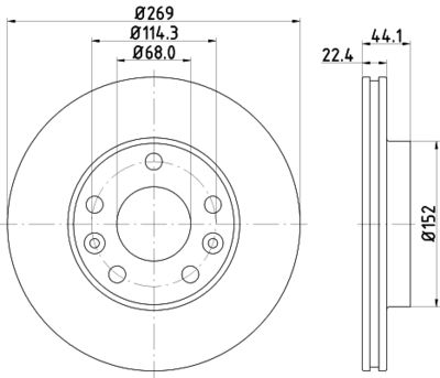 Тормозной диск HELLA 8DD 355 122-431 для RENAULT KAPTUR