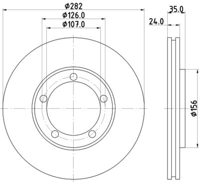 спирачен диск MINTEX MDC1126