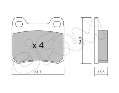 Bremsbelagsatz, Scheibenbremse
