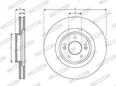 BREMSSCHEIBE FERODO DDF3074C 2
