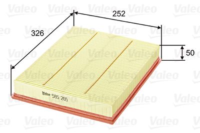 VALEO 585265 Воздушный фильтр  для FIAT CROMA (Фиат Крома)