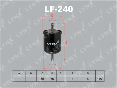 LF-240 LYNXauto Топливный фильтр