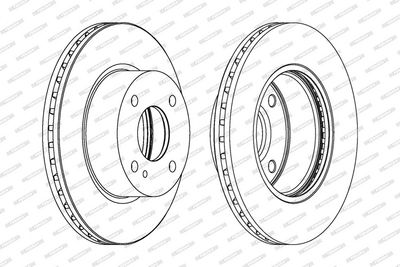 BREMSSCHEIBE FERODO DDF1740C 1