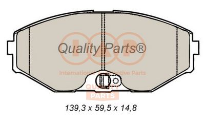 Комплект тормозных колодок, дисковый тормоз IAP QUALITY PARTS 704-13098 для NISSAN MAXIMA