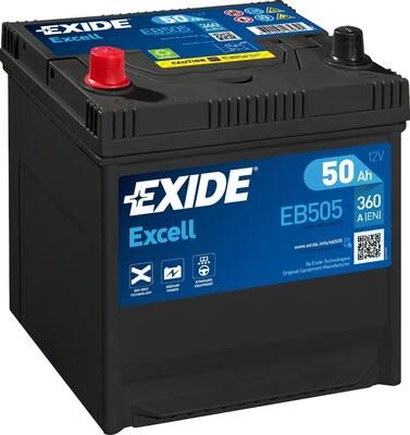 Стартерная аккумуляторная батарея EXIDE EB505 для MITSUBISHI SAPPORO