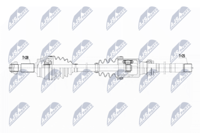 Wał napędowy NTY NPW-PE-033