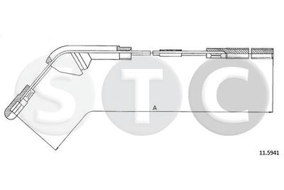 Тросик, cтояночный тормоз STC T482501 для OPEL VECTRA