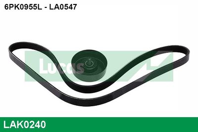 SET CUREA TRANSMISIE CU CANELURI LUCAS LAK0240