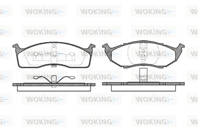 Комплект тормозных колодок, дисковый тормоз WOKING P5473.00 для CHRYSLER VISION