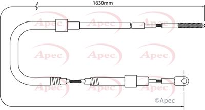 Cable Pull, parking brake APEC CAB1021