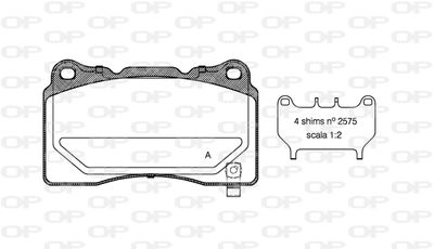 Комплект тормозных колодок, дисковый тормоз OPEN PARTS BPA0666.04 для TESLA MODEL X
