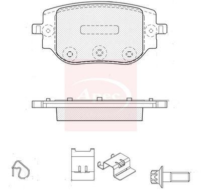 APEC Brake Pad Set, disc brake PAD2555