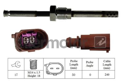 Sensor, exhaust gas temperature Intermotor 27317