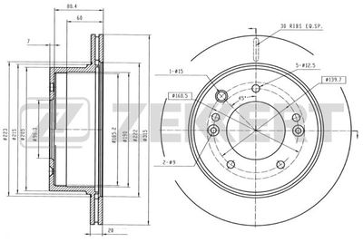 ZEKKERT BS-5669 Тормозные диски для KIA SORENTO I (JC) 3.5 V6 4WD