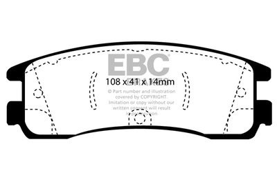 Комплект тормозных колодок, дисковый тормоз EBC Brakes DP61122 для CHEVROLET TRANS