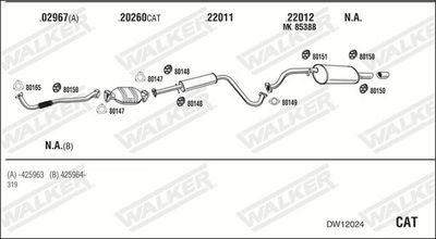 Изпускателна система WALKER DW12024