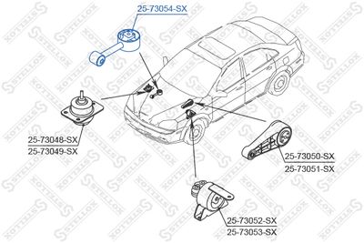 Подвеска, двигатель STELLOX 25-73054-SX для DAEWOO LACETTI