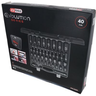 Ks Tools - Sada rázových nástrčných orechov 1/2", 40ks
