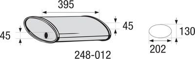 Midterste, lyddæmper, universal KLOKKERHOLM 248-012