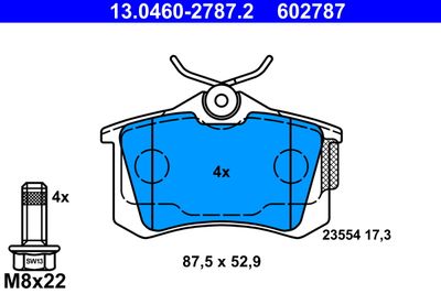 Brake Pad Set, disc brake 13.0460-2787.2