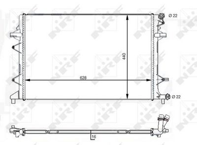 Radiator, engine cooling 59118