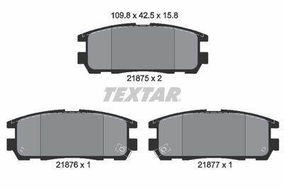 Комплект тормозных колодок, дисковый тормоз TEXTAR 2187501 для HAVAL H5