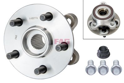 Wiellagerset met naaf Voor Links/Rechts (met hub) (27x135x62) past: TOYOTA PRIUS, PRIUS PHV, YARIS 1.0-1.8H 04.09-
