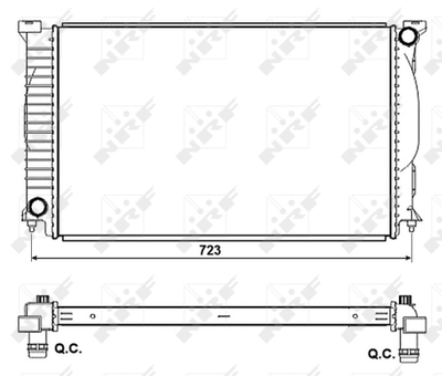 Радиатор, охлаждение двигателя WILMINK GROUP WG1722030 для AUDI A4