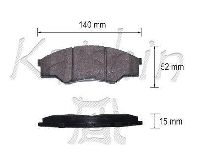 KAISHIN FK2275 Тормозные колодки и сигнализаторы для TOYOTA HILUX VII Пикап (_N1_, _N2_, _N3_) 2.5 D-4D (KUN15_)