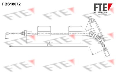 FTE FBS18072 Трос ручного тормоза  для PEUGEOT 406 (Пежо 406)