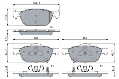 Brake Pad Set, disc brake 0 986 494 785