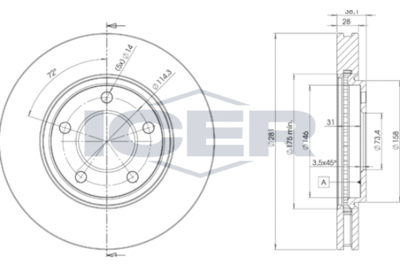 ICER 78BD3002-2 Тормозные диски для CHRYSLER VOYAGER IV (RG, RS)