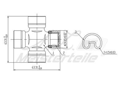 Шарнир, карданен вал A.Z. Meisterteile AZMT-42-041-1028