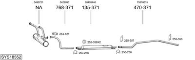Изпускателна система BOSAL SYS18552