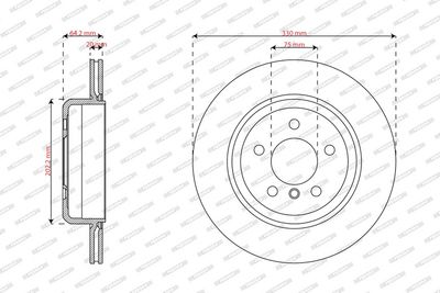 BREMSSCHEIBE FERODO DDF2504C1 1